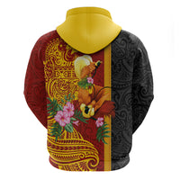 Papua New Guinea Independence Day Hoodie Birds-of-Paradise Melanesian Tattoos Tropical Plants