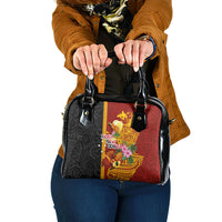 Papua New Guinea Independence Day Shoulder Handbag Birds-of-Paradise Melanesian Tattoos Tropical Plants