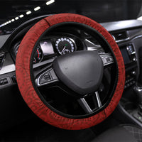 Papua New Guinea Independence Day Steering Wheel Cover Birds-of-Paradise Melanesian Tattoos Tropical Plants