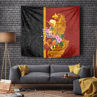 Papua New Guinea Independence Day Tapestry Birds-of-Paradise Melanesian Tattoos Tropical Plants