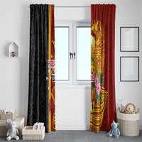 Papua New Guinea Independence Day Window Curtain Birds-of-Paradise Melanesian Tattoos Tropical Plants