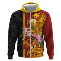 Papua New Guinea Independence Day Zip Hoodie Birds-of-Paradise Melanesian Tattoos Tropical Plants