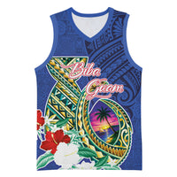 Guam Chamorro Basketball Jersey Tribal Latte Stone and Seal Artwork Polynesian Patterns
