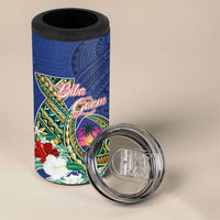 Guam Chamorro 4 in 1 Can Cooler Tumbler Tribal Latte Stone and Seal Artwork Polynesian Patterns