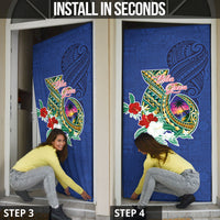 Guam Chamorro Door Cover Tribal Latte Stone and Seal Artwork Polynesian Patterns