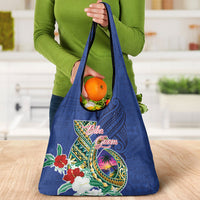 Guam Chamorro Grocery Bag Tribal Latte Stone and Seal Artwork Polynesian Patterns