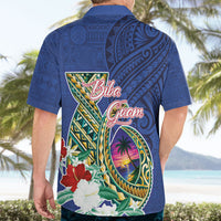 Guam Chamorro Hawaiian Shirt Tribal Latte Stone and Seal Artwork Polynesian Patterns