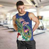 Guam Chamorro Men Tank Top Tribal Latte Stone and Seal Artwork Polynesian Patterns