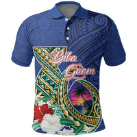 Guam Chamorro Polo Shirt Tribal Latte Stone and Seal Artwork Polynesian Patterns LT03 Multicolor - Polynesian Pride