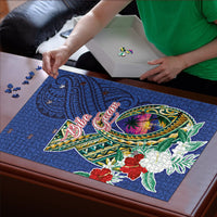 Guam Chamorro Puzzle Tribal Latte Stone and Seal Artwork Polynesian Patterns