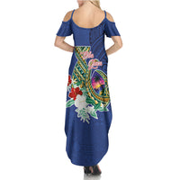 Guam Chamorro Summer Maxi Dress Tribal Latte Stone and Seal Artwork Polynesian Patterns