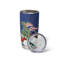 Guam Chamorro Tumbler Cup Tribal Latte Stone and Seal Artwork Polynesian Patterns