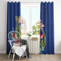 Guam Chamorro Window Curtain Tribal Latte Stone and Seal Artwork Polynesian Patterns