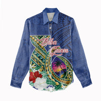 Guam Chamorro Women Casual Shirt Tribal Latte Stone and Seal Artwork Polynesian Patterns