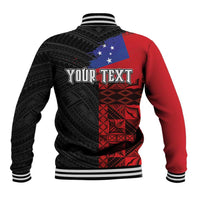 Personalised Samoa 685 Baseball Jacket Siapo Pattern and Samoa Flag Design