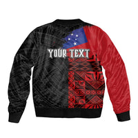 Personalised Samoa 685 Bomber Jacket Siapo Pattern and Samoa Flag Design LT03 - Polynesian Pride