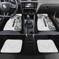 Samoa 685 Art Traditional Tattoo Pattern Car Mats White Color LT03 Set 4pcs White - Polynesian Pride
