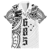Samoa 685 Art Traditional Tattoo Pattern Family Matching Tank Maxi Dress and Hawaiian Shirt White Color