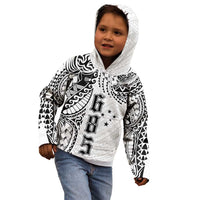 Samoa 685 Art Traditional Tattoo Pattern Kid Hoodie White Color