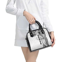Samoa 685 Art Traditional Tattoo Pattern Shoulder Handbag White Color
