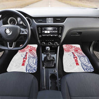 Samoa 685 Art Traditional Tattoo Pattern Car Mats Gradient Color LT03 Set 2pcs - Front White - Polynesian Pride