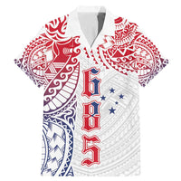 Samoa 685 Art Traditional Tattoo Pattern Family Matching Mermaid Dress and Hawaiian Shirt Gradient Color