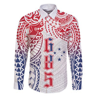 Samoa 685 Art Traditional Tattoo Pattern Family Matching Mermaid Dress and Hawaiian Shirt Gradient Color