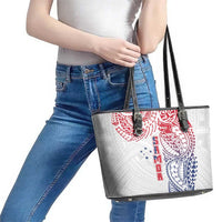 Samoa 685 Art Traditional Tattoo Pattern Leather Tote Bag Gradient Color