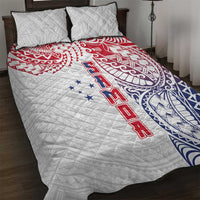 Samoa 685 Art Traditional Tattoo Pattern Quilt Bed Set Gradient Color LT03 White - Polynesian Pride
