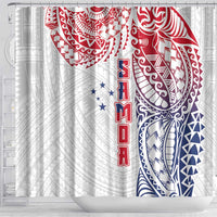 Samoa 685 Art Traditional Tattoo Pattern Shower Curtain Gradient Color LT03 - Polynesian Pride