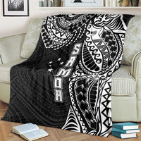 Samoa 685 Art Traditional Tattoo Pattern Blanket Black Color LT03 - Polynesian Pride