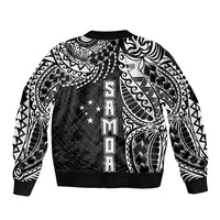 Samoa 685 Art Traditional Tattoo Pattern Bomber Jacket Black Color LT03 - Polynesian Pride