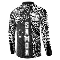 Samoa 685 Art Traditional Tattoo Pattern Button Sweatshirt Black Color