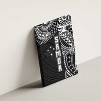 Samoa 685 Art Traditional Tattoo Pattern Canvas Wall Art Black Color LT03 - Polynesian Pride
