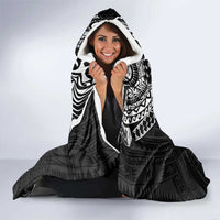 Samoa 685 Art Traditional Tattoo Pattern Hooded Blanket Black Color LT03 - Polynesian Pride