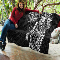 Samoa 685 Art Traditional Tattoo Pattern Quilt Black Color LT03 - Polynesian Pride