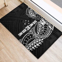 Samoa 685 Art Traditional Tattoo Pattern Rubber Doormat Black Color LT03 - Polynesian Pride