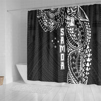 Samoa 685 Art Traditional Tattoo Pattern Shower Curtain Black Color LT03 - Polynesian Pride