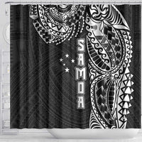 Samoa 685 Art Traditional Tattoo Pattern Shower Curtain Black Color LT03 - Polynesian Pride