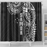 Samoa 685 Art Traditional Tattoo Pattern Shower Curtain Black Color LT03 - Polynesian Pride