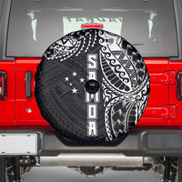 Samoa 685 Art Traditional Tattoo Pattern Spare Tire Cover Black Color LT03 - Polynesian Pride
