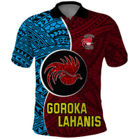 Bintangor Goroka Lahanis Rugby Polo Shirt Papua New Guinea Polynesian Tattoo LT03 Red - Polynesian Pride