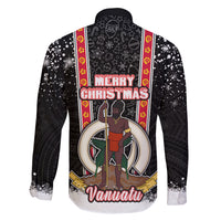 Vanuatu Christmas Family Matching Mermaid Dress and Hawaiian Shirt Polynesian Tribal Snow Style LT03 - Polynesian Pride