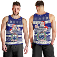 Samoa Christmas Men Tank Top The Santa Coat of Arms with Samoa Bracelet Pattern LT03 - Polynesian Pride