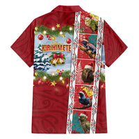 New Zealand Merry Christmas Hawaiian Shirt Maori Animals, Koru Tattoo - Red Xmas Style