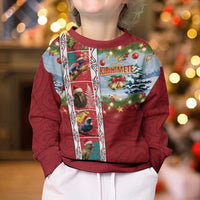 New Zealand Merry Christmas Kid Ugly Christmas Sweater Maori Animals, Koru Tattoo - Red Xmas Style