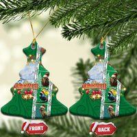 New Zealand Merry Christmas Ceramic Ornament Maori Animals, Koru Tattoo - Green Xmas Style