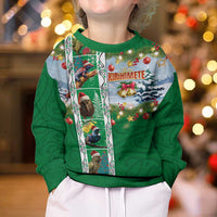 New Zealand Merry Christmas Kid Ugly Christmas Sweater Maori Animals, Koru Tattoo - Green Xmas Style