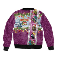 New Zealand Merry Christmas Bomber Jacket Maori Animals, Koru Tattoo - Pink Xmas Style