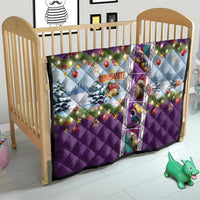 New Zealand Merry Christmas Quilt Maori Animals, Koru Tattoo - Purple Xmas Style